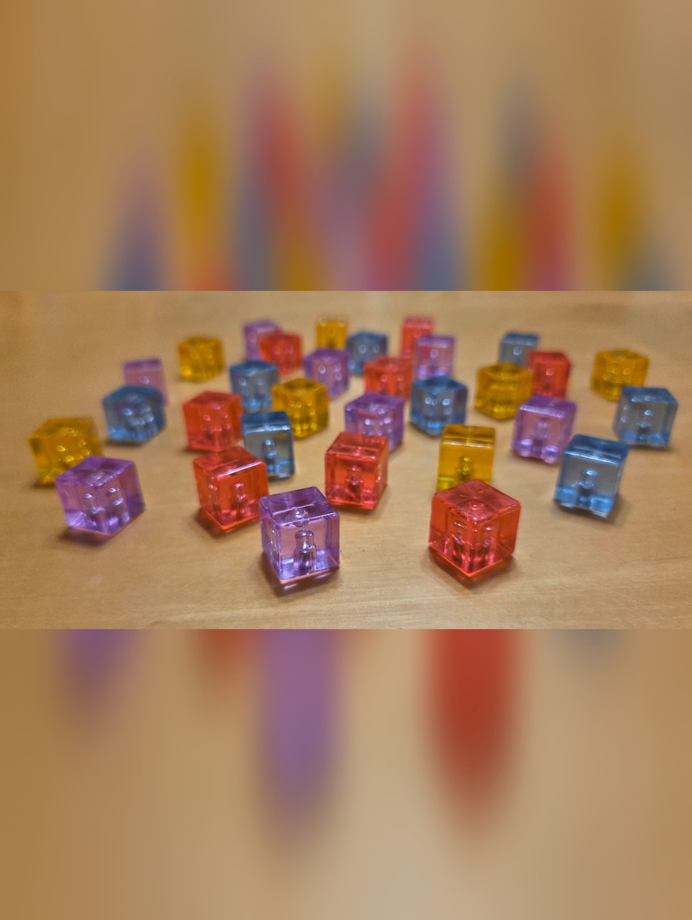 Mini Multicolored Cube Magnets (Qty. #30)